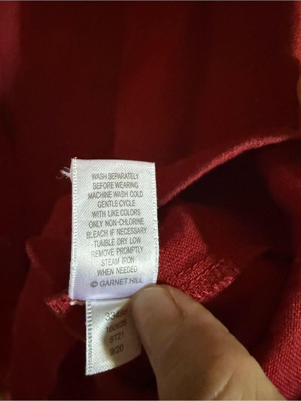 Garnet Hill 100% linen sleeveless shirt dress red 14 EUC - Picture 4 of 5